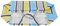 Gutekissen® Klappmatratze Faltmatratze Gästematratze 3MAT Saw (Tasche fϋr 210x65x5, Saw Blau-Gelb 5)