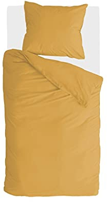 Walra Renforce Bettwäsche Soft Structure ockergelb 1 Bettbezug 135 x 200 cm + 1 Kissenbezug 80 x 80 cm