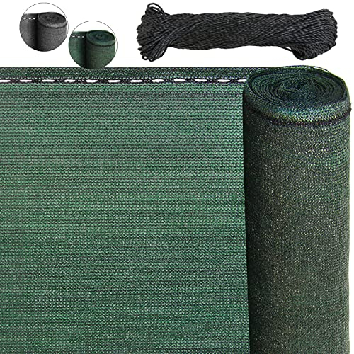 BB Sport Sichtschutz Zaunblende 150 g/m² Schattiernetz Tennisblende inkl. Nylonkordel UV-resistent reißfest windfest 7 Jahre Garantie auf Material* - Grün 1.8m x 15m