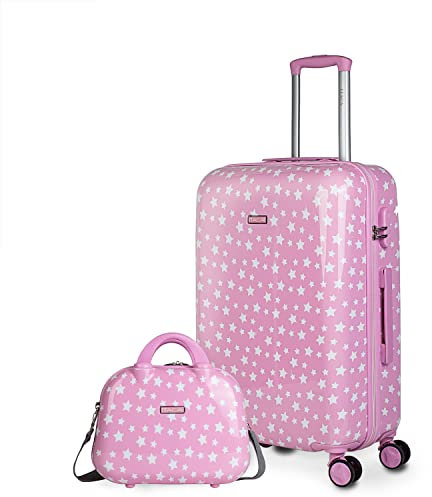 ITACA - Trousse de Toilette Enfant - Beauty Case. Trousse de Toilette Garçon Légère et Résistante - Vanity Femme Grand Format. Vanity Rigide Voyage. Loisir, Rose