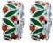 Abalorios de Navidad, 2 unidades, plata de ley 925 auténtica, estrellas y flores, espaciadores de cristal para pulsera Pandora, dije para el día de la madre (Navidad), Cristal, Crystal