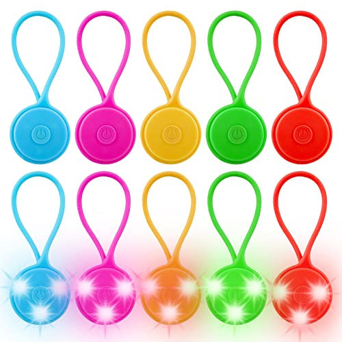 Molbory LED Blinklicht Schulranzen, 10 Stück LED Reflektoren Kinder Sicherheitslicht Reflektoren Schulranzen, wasserdichte Sicherheit Licht Reflektor Anhänger für Rucksack Joggen Wandern Laufen