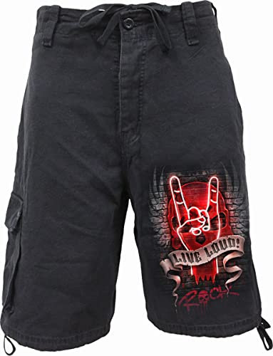 Spiral Live Loud Männer Short schwarz L 100% Baumwolle Festival, Gothic, Horror, Rockwear