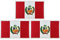 Peru-Flaggen-Aufnäher, Peru-Flaggen, taktische Flagge, bestickt, für Hüte, taktische Taschen, Jacken, Kleidung, Team-Militär-Patch, 3 Stück