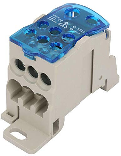 UKK-125A Din Rail Terminal Block Distribution Box Electric Wire Connector Universal Power Junction Box with Protective Cover