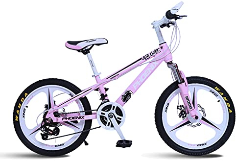 Axdwfd Bici per Bambini Biciclette per Ragazzi E Ragazze 20 Pollici, Mountain Bike, Sistema di Trasmissione A 21 velocità, Viola