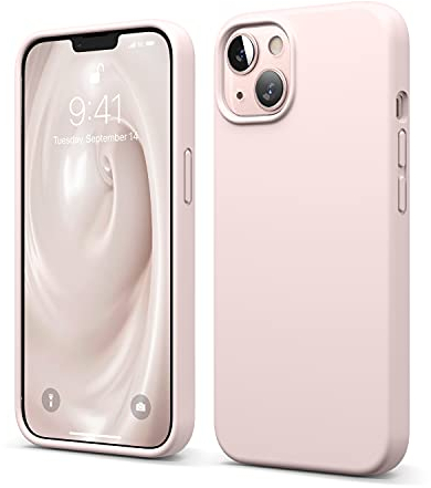 elago Liquid Silicone Case Compatible with iPhone 13 Case (6.1), Premium Silicone, Full Body Protection - 3 Layer Shockproof Phone Cover, Anti-Scratch Soft Microfiber Lining (Lovely Pink)