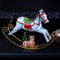 Marco Paul Christmas Decorations Traditional Rocking Horse Indoor Decorations Freestanding White Metal Horse Ornament Rocking Horse Ornament Christmas Scene Dining Table Decoration for Home
