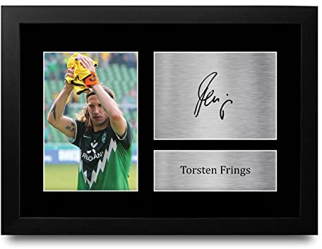 HWC Trading FR A4 Torsten Frings Werder Bremen Geschenke Gedrucktes Signiertes Autogramm Foto für Fußball Anhänger and Fans - A4 Framed