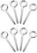Aienxn Lot de 8 clés hexagonales standard de 2,2 cm avec boucle complète, clés Allen en métal pour barre de poussée, dispositif de sortie de panique (argent) Q-O-046-W-7/32
