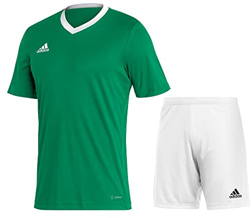 adidas Fußball Entrada 22 Trikotset Trikot Shorts Herren grün weiß Gr M