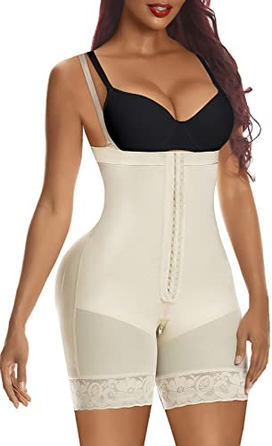 YIANNA Body Gainant Femme Ventre Plat Invisible Gaine Amincissante Fajas Colombianas Reductoras Sculptant Shaper Shapewear Bodysuit Beige XL 7243