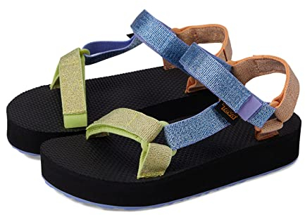Teva Midform Universal-Sandalen für Mädchen Metallic, Lila Metallic Multi, 15.5 cm