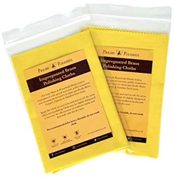 2 x Large Anti-Tarnish Brass Jewellery Cleaning Polishing Cloth - Free P&P
