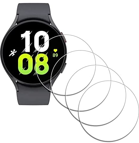 iDaPro [4Pcs Screen Protector for SAMSUNG Galaxy Watch 7 44mm / Galaxy Watch 6 44mm / Galaxy Watch5 44 mm,Tempered Glass,9H Hardness,Anti-Scratch,Bubble-Free,Easy Installation