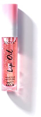 Technic Lip Oil - Orange | Flavoured Non-Sticky Hydrating Formula, High Shine Glossy Finish