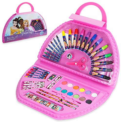 Disney Valigetta Colori da Bambina Principesse Frozen 50 pzs (Rosa Princess)