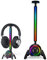 KIWIFOTOS Soporte para Auriculares Con Hub USB y Base Antideslizante RGB - Diseño de Araña, Accesorio de Juegos para PC y Mesa