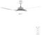 Cecotec Ventilador de Techo con Luz EnergySilence Aero 5200 Light White motor DC de 30W, 43, luz LED de 22W, 3 tonalidades, 3 aspas, temporizador programable, modo winter/summer, 6 velocidades