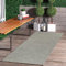 Jimri In- & Outdoor Teppich - Wetterfester Teppich für Balkon, Terrasse, Garten, Wohnzimmer, Küche - Strapazierfähiger Bodenteppich, Widersteht UV-Strahlen & Wasser - Größe 60 x 110 cm, Silber