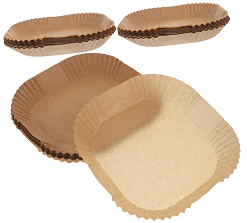 papel de freidora de aire, papel encerado, papel de regalo de cocina, 300 piezas Plato de papel for freidora Bandeja for hornear desechable Almohadillas de papel desechables Forros de horno for freido