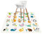 High Chair Splash Floor Mat, 51″Waterproof Washable Anti Slip Splash Mat with No Layering Design, Baby Mess Mat for Art/Crafts/Painting/Playtime, Table Cloth and Picnic Mat