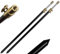 2 Stück Rutenhalter Brolly Bankstick Alu Doppelschraube 100-190cm 16/9mm schwarz