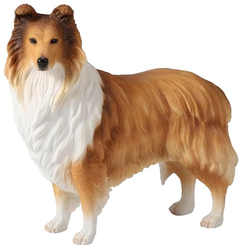 Veronese Design 14 cm grobe Collie-Hundefigur, Tier-Skulptur, Kunstharz, handbemalt, Sammlerstück, Heimdekoration, WU78156AA