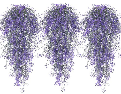 6 plantas colgantes artificiales, helechos falsos, hiedra sintética, plantas colgantes de pared para interiores y exteriores, jardín, patio, habitación, fiesta, boda, decoración del hogar, color