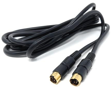 2m S-Video (SVHS) Cable 4-pin Male to Male Gold Plated Compatible With TV, HDTV, DVD, VCR, Camcorder, Game Console 6.5ft