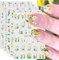 JMEOWIO Nagelsticker Blume 10 Blatt Nail Art Sticker Selbstklebend Nagelaufkleber Frühlings Sommer Blumen Dekoration Nageldesign Zubehör