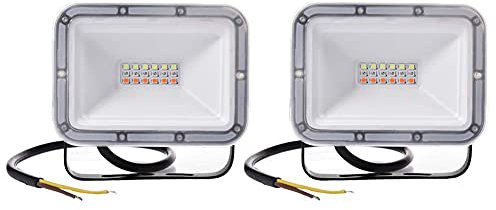 Genérico Foco Proyector Led 20W con Control Remoto, 16 Colores 4 Modos, Función de Memoria, Iluminación de Seguridad Impermeable Ip66, Foco de Pared Regulable para Jardín Exterior (Paquete