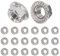 QIMEI-SHOP Dadi Flangiati M8 Esagonali in Acciaio Inox Autobloccanti Con Flangia e Dentatura Conforme allo DIN 6923 - 20 Pezzi