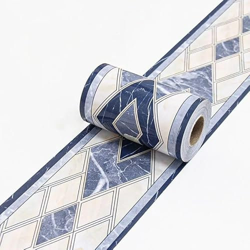 TapetenbordüRe Selbstklebende BordüRe Wand Wohnzimmer Tapeten Fliesenaufkleber Bad Dekoband Selbstklebend Blau-50 10cm X 500cm
