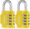 SharkByte Combination Padlock, 4-Dial Heavy Duty Combination Lock, Weatherproof Outdoor Lock Combination Padlock for Gym, School, Locker, Shed, Storage, Garage, Fence, Hasp, Toolbox (2 Pack) Yellow