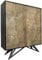 Riess Ambiente Massivholz Highboard Mountain Soul 120cm grau grün marmoriert Steinfurnier Akazie