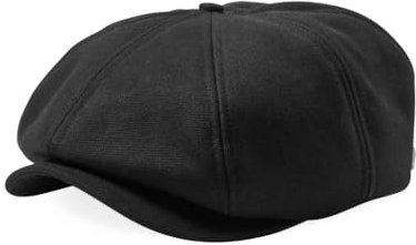 BRIXTON Hats Brood Sherpa Newsboy Cap – Schwarz – Medium – 58 cm, schwarz