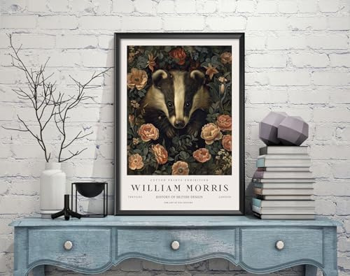 William Morris Badger Print, William Morris Ausstellungsdruck, William Morris Poster, Vintage-Wandkunst, Textilien, Vintage-Poster (006b) A2