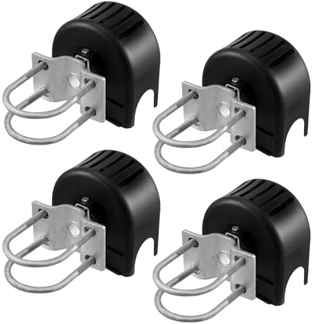 VEVOR Sliding Gate Kit, Rolling Gate Hardware Kit w/U-Shaped Wheel Groove for Cantilever Sliding Gates and Rolling Door, Sliding Gate Rollers 4 Track Wheels w/Cover, Heavy Duty Sliding Roller,Black