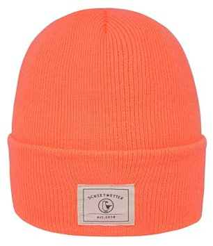 SCHIETWETTER Strickmütze Seemannsgarn, Wintermütze, 100% Acryl, kuschelig und weich neon orange OS