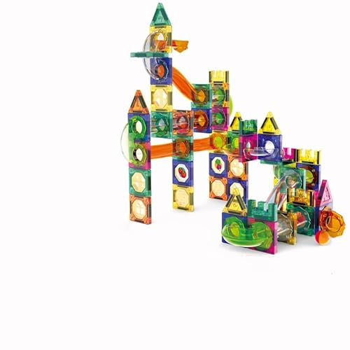 azora Magnetische Bausteine (Set, 126, Teile) Teile DIY Magnetspielzeug Magnetbausteine magnetspielzeug Bauklötze Magnete Kinder magnetische Magnetsteine Jungen Mädchen Haus und Shule