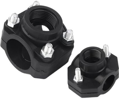 Generico 3 Pezzi PE connettore for Tubo dell'Acqua fertilizzazione agricola irrigazione Tubo Riparazione connettori a T Aggiungi Giunto di interfaccia Filettatura Femmina(32mm-1I2 inch)