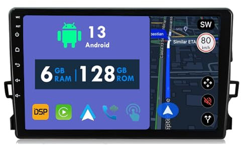 RoverOne Radio de coche GPS para Toyota Auris 1 E150 2006 2007 2008 2009 2010 2011 2012 Carplay Android Auto Stereo unidad principal Bluetooth navegación por satélite