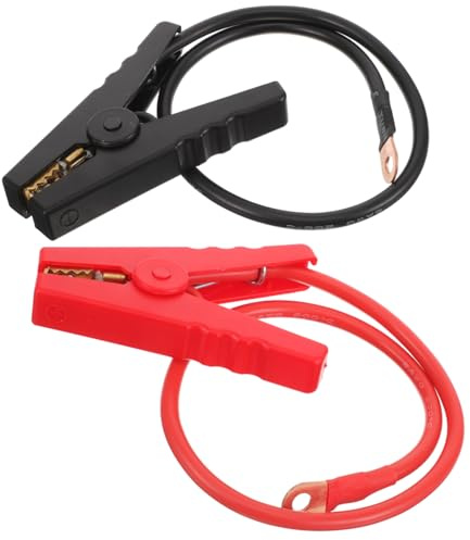 Alipis 2 pièces Câbles de Liaison pour Clôture Électrique avec Pinces Crocodile Cuivre pour Ferme Connexion Stable et Résistante Aux Intempéries Lot