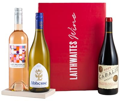Laithwaites French Wine Gift Set (Red, White, Rose Trio) With Gift box, 3 x 750ml Bottles, 11-13% ABV