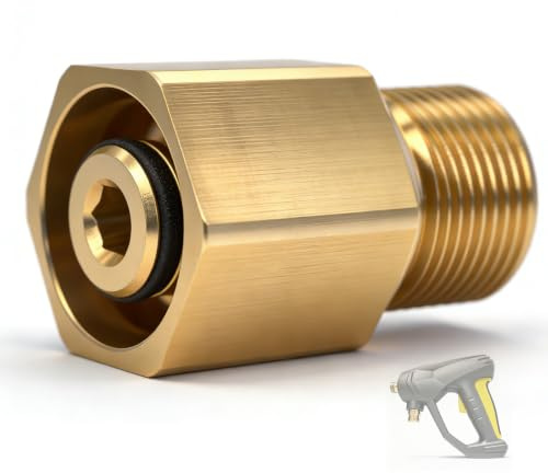 Adapter Alt auf Neu für Kärcher Easy!Lock - Adapter für Kärcher TR22 auf M22 x 1,5 AG, Flächenreiniger Ersatzpistole Ersatzteile, Hochdruckreiniger Schlauchadapter für HD HDS ProHD, Handverschraubung
