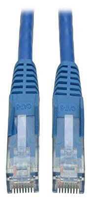 Eaton 50 Pack Cat6 Gigabit Snagless Molded UTP Patch Cable, RJ45 Male-to-Male Cable, Blue, 7 Feet / 2.13 m (N201-007-BL50BP)