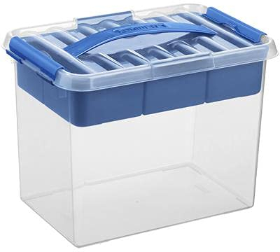 SUNWARE Q-Line Multi Box - 9 Liter - 300 x 200 x 220 mm - transparent/blau