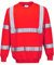 Portwest B303 Comfort Elasticated Hi-Vis Sweatshirt Red, Large