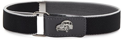 Ladeheid Jungen Gürtel Elastik-Gürtel 1-6 Jahre 34-65 cm P15S (Schwarz/Grey/Auto)